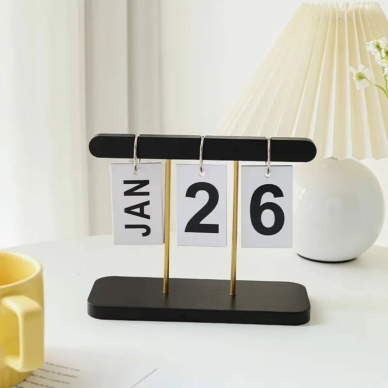 Wooden Calender Modern Desk Accessories