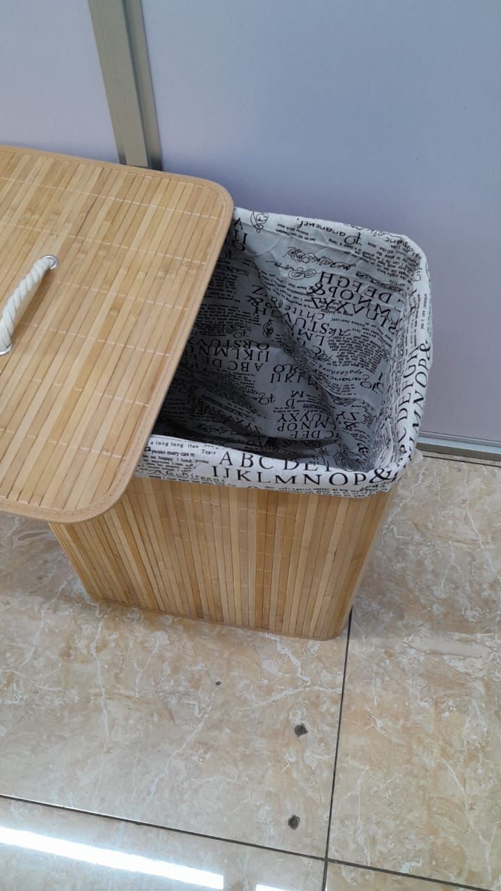 Eco-friendly  bamboo laundry basket BlackNov