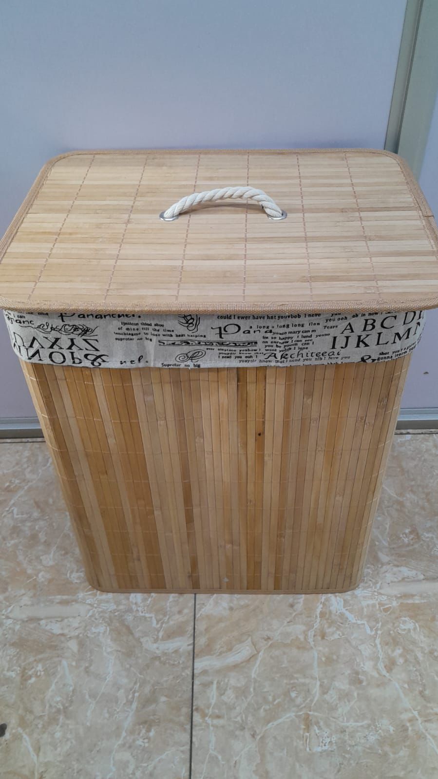 Eco-friendly  bamboo laundry basket BlackNov