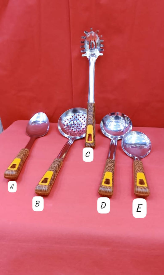 Serving spoons with insulated handle