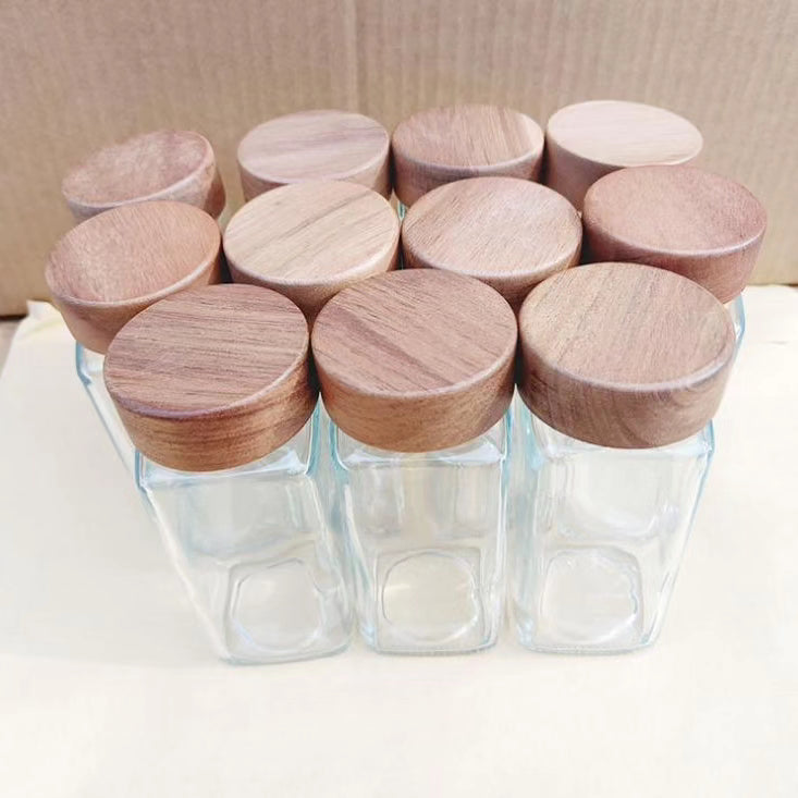 30Pcs Glass Spice Jars with marked and unmarked stickers/labels