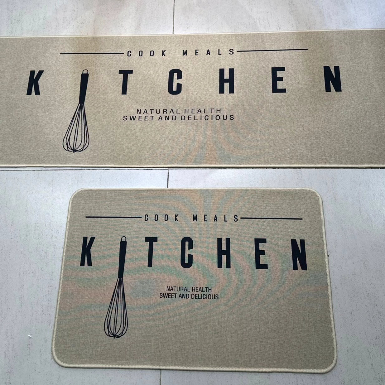 2pc Absorbent Kitchen Mat