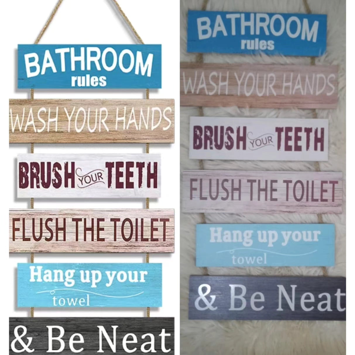 Wooden house rules decor