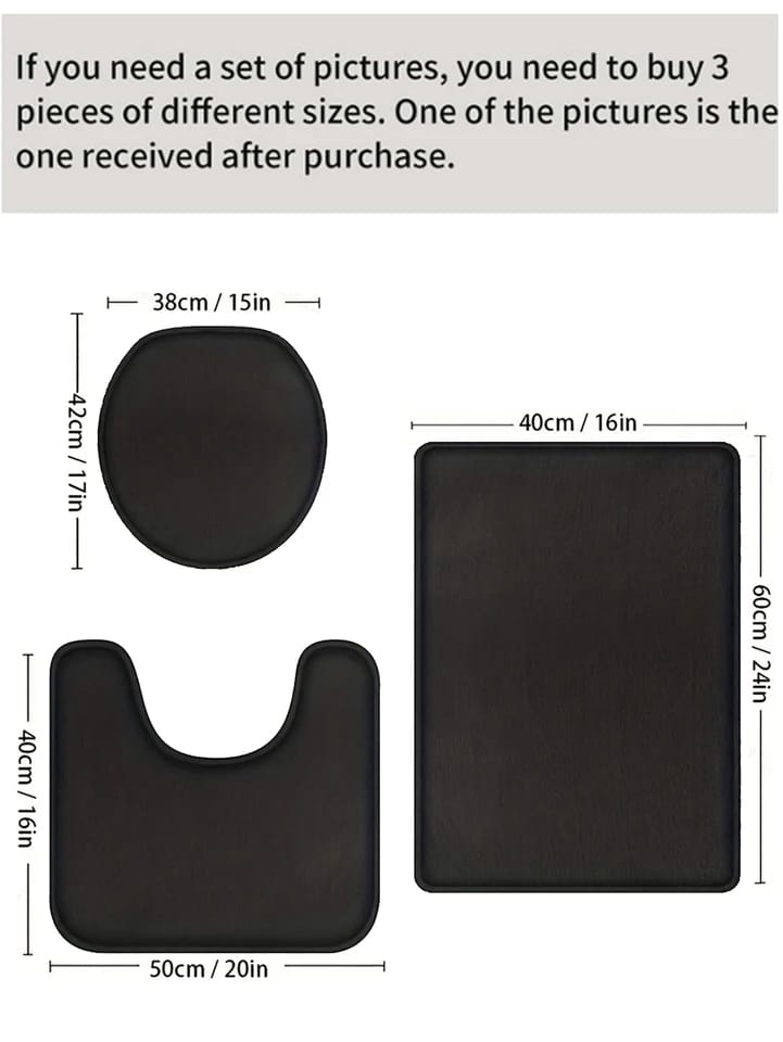 3 in 1 Bathroom toilet mats