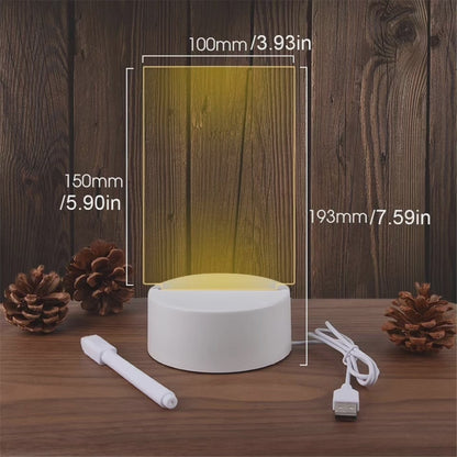 Note board  led gift lamp