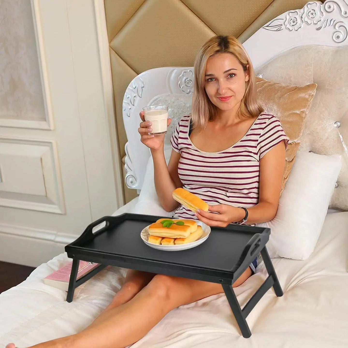 Foldable Breakfast in Bed Tray BlackNov