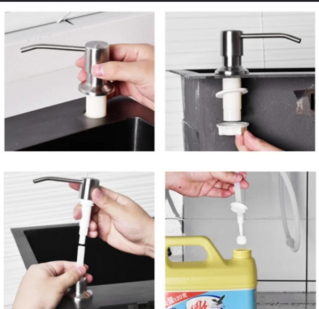 Kitchen soap dispensing pump with 100cm pipe