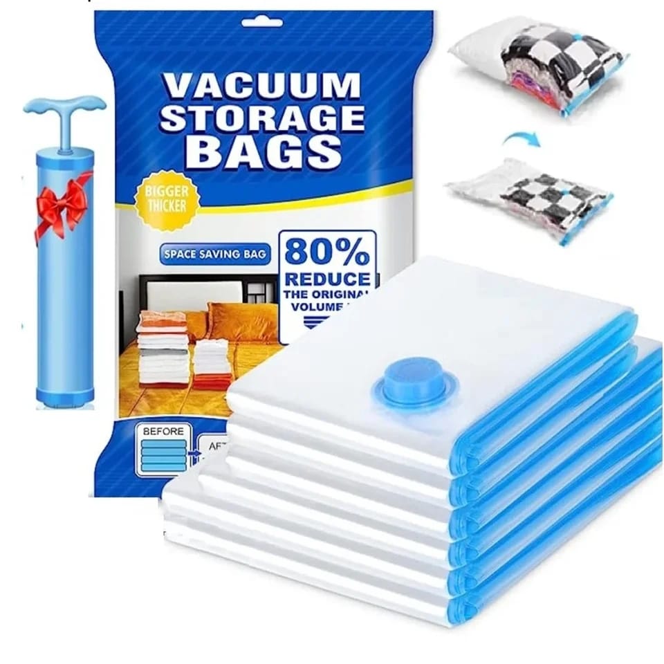 5pcs Set Vacuum Storage Bags with Pump