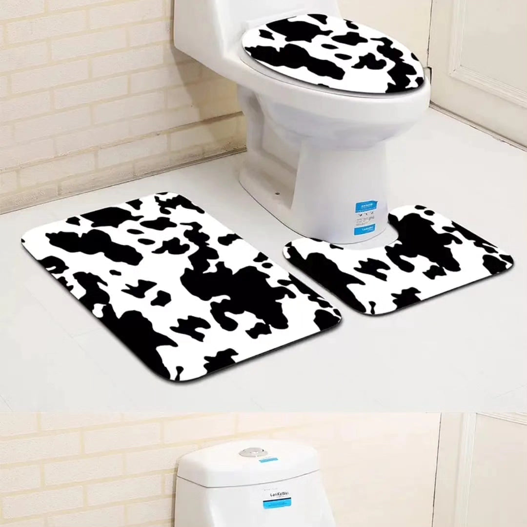 3pc 3D Bathroom Toilet Mat