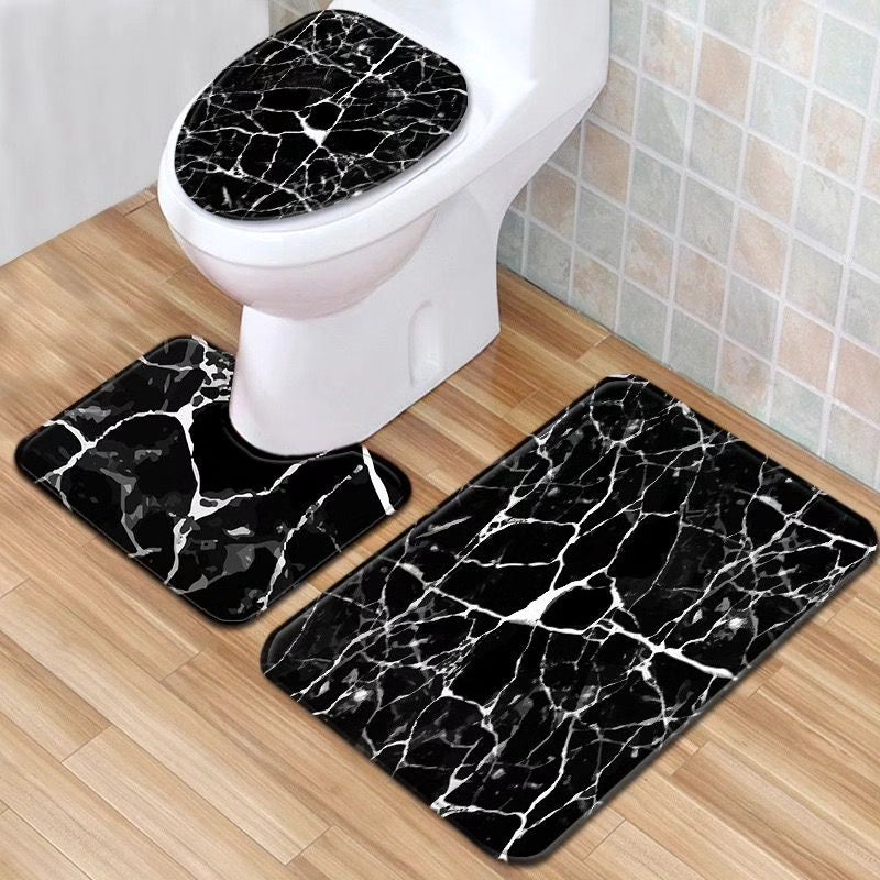 3pc 3D Bathroom Toilet Mat