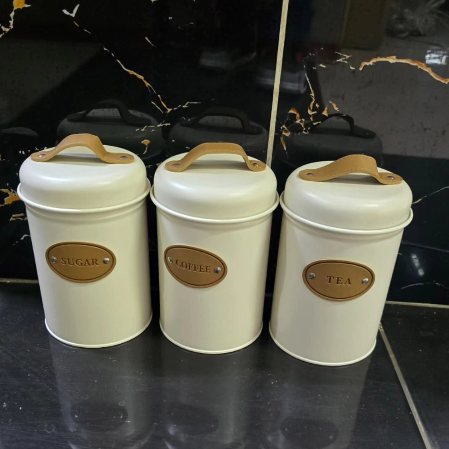 3Pc Alloy cannisters set