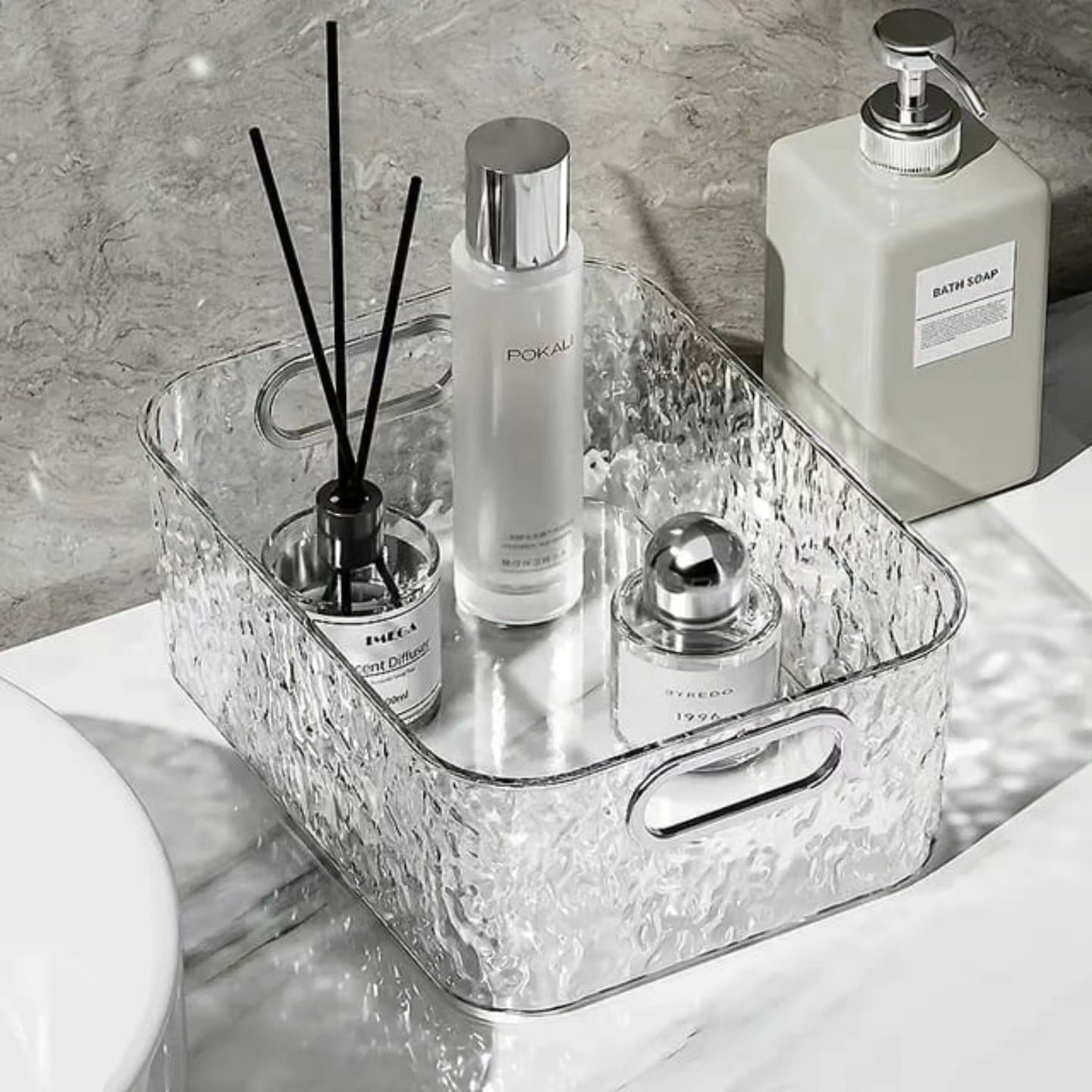 Acrylic Clear Storage Box Bathroom Makeup Organizer