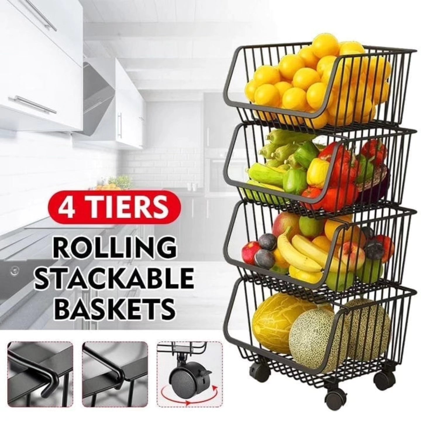 4 Tier vegetable rack