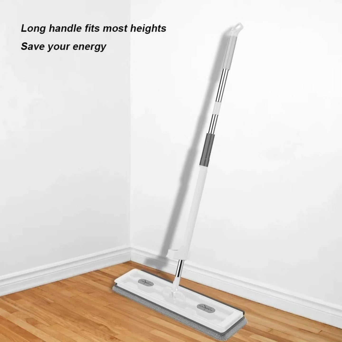 2 in 1 360°Rotating flat mop with extra mop pads