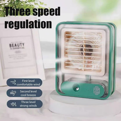 Desk spray portable standing fan with humidifier