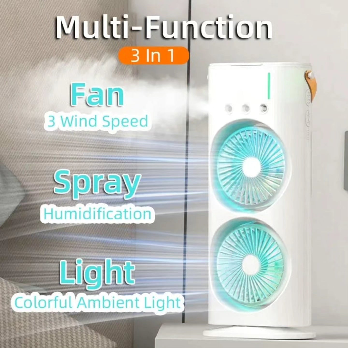 USB Rechargeable Double Ended Spray Fan