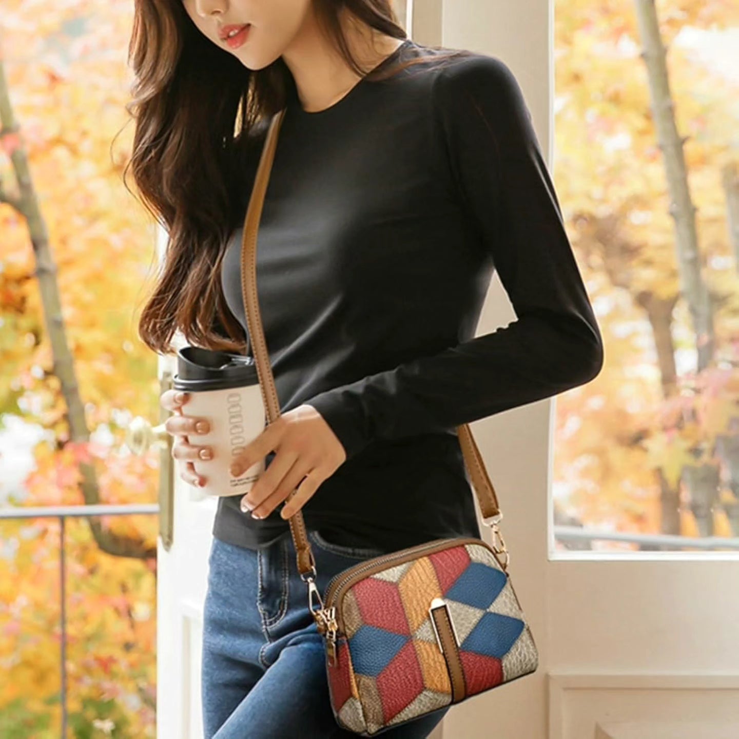 Multicolor Crossbody Sling Bag