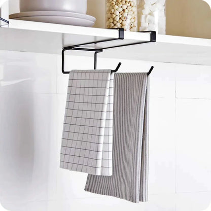 Double Metallic Undershelf Paper Towel Holder