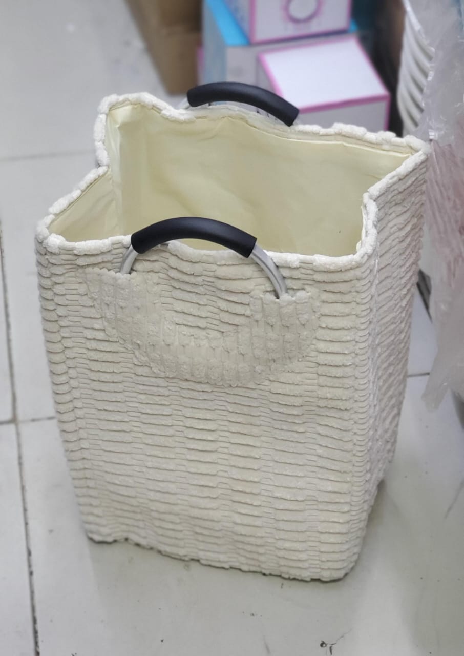 Velvet laundry basket