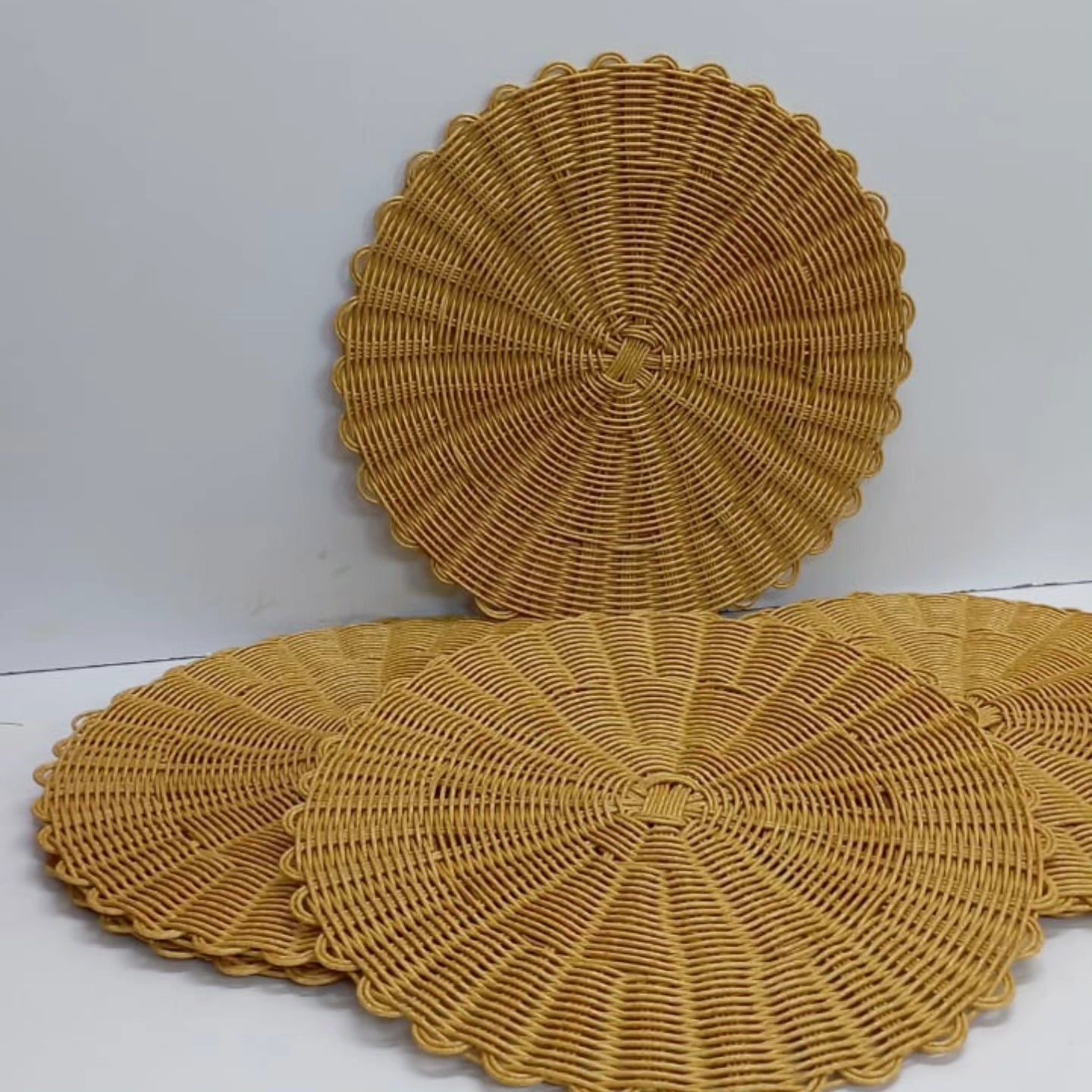 6pcs Set Thicker Rattan Table Placemat