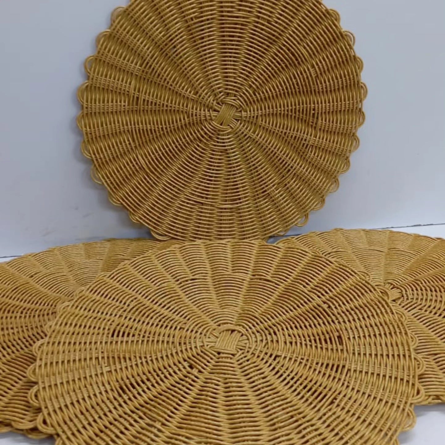 6pcs Set Thicker Rattan Table Placemat