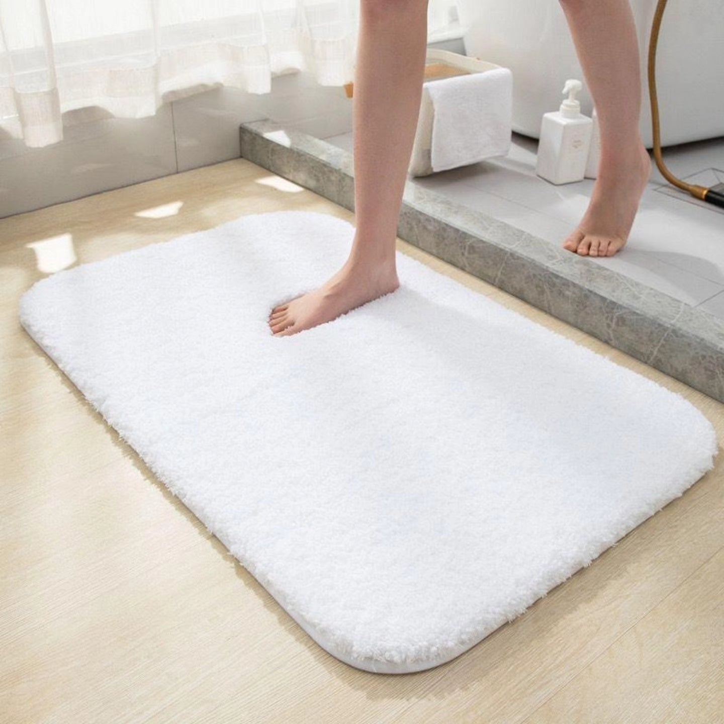 Bathroom door mat