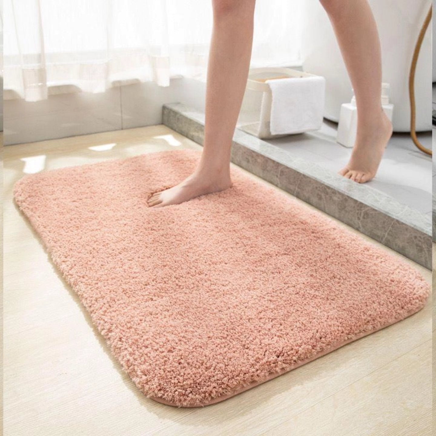 Bathroom door mat