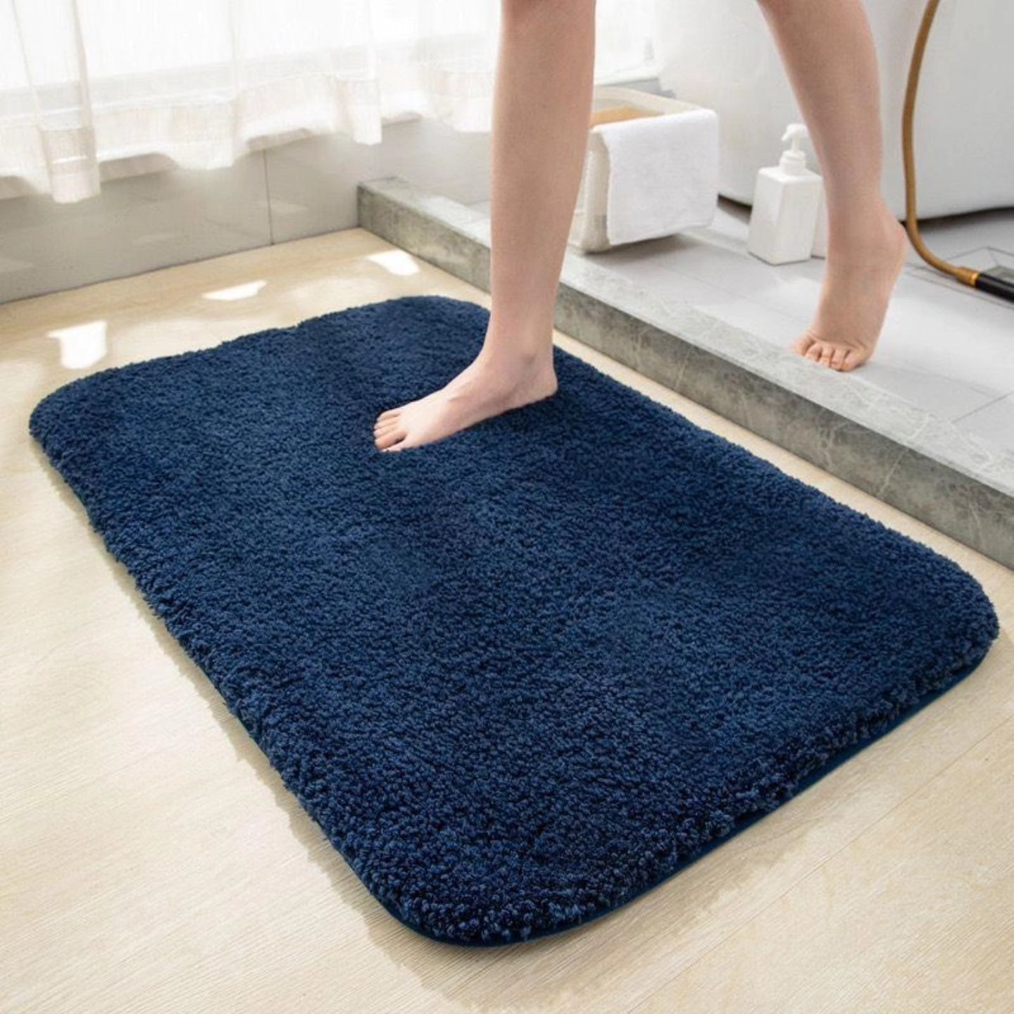 Bathroom door mat