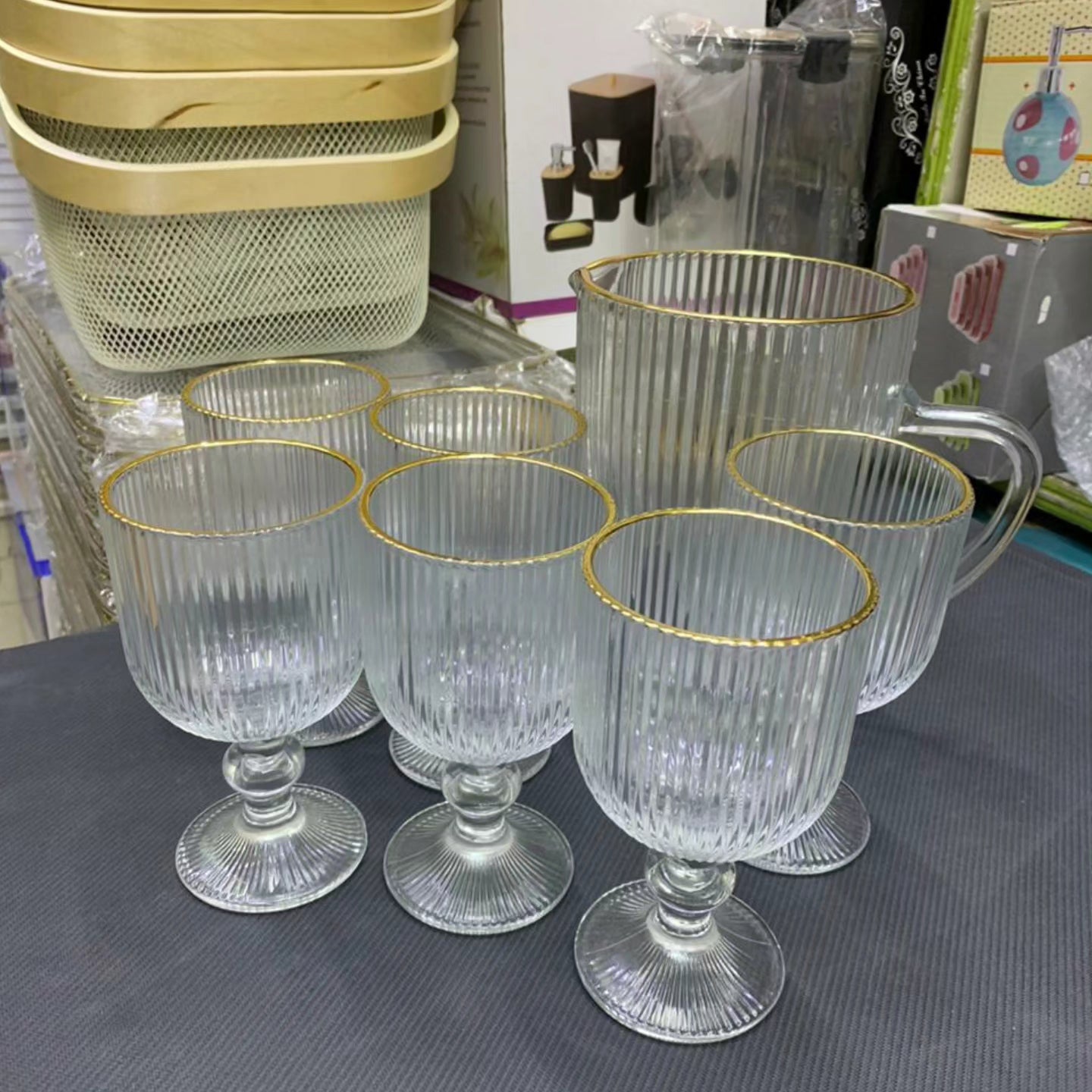 7pcs Set Heavy Tempered Water Glass Set