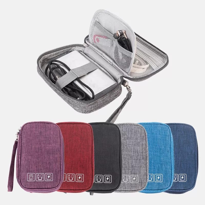 Travel cable pouch organizer