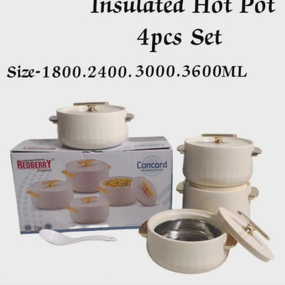 4Pc Insulated Concord Hotpots