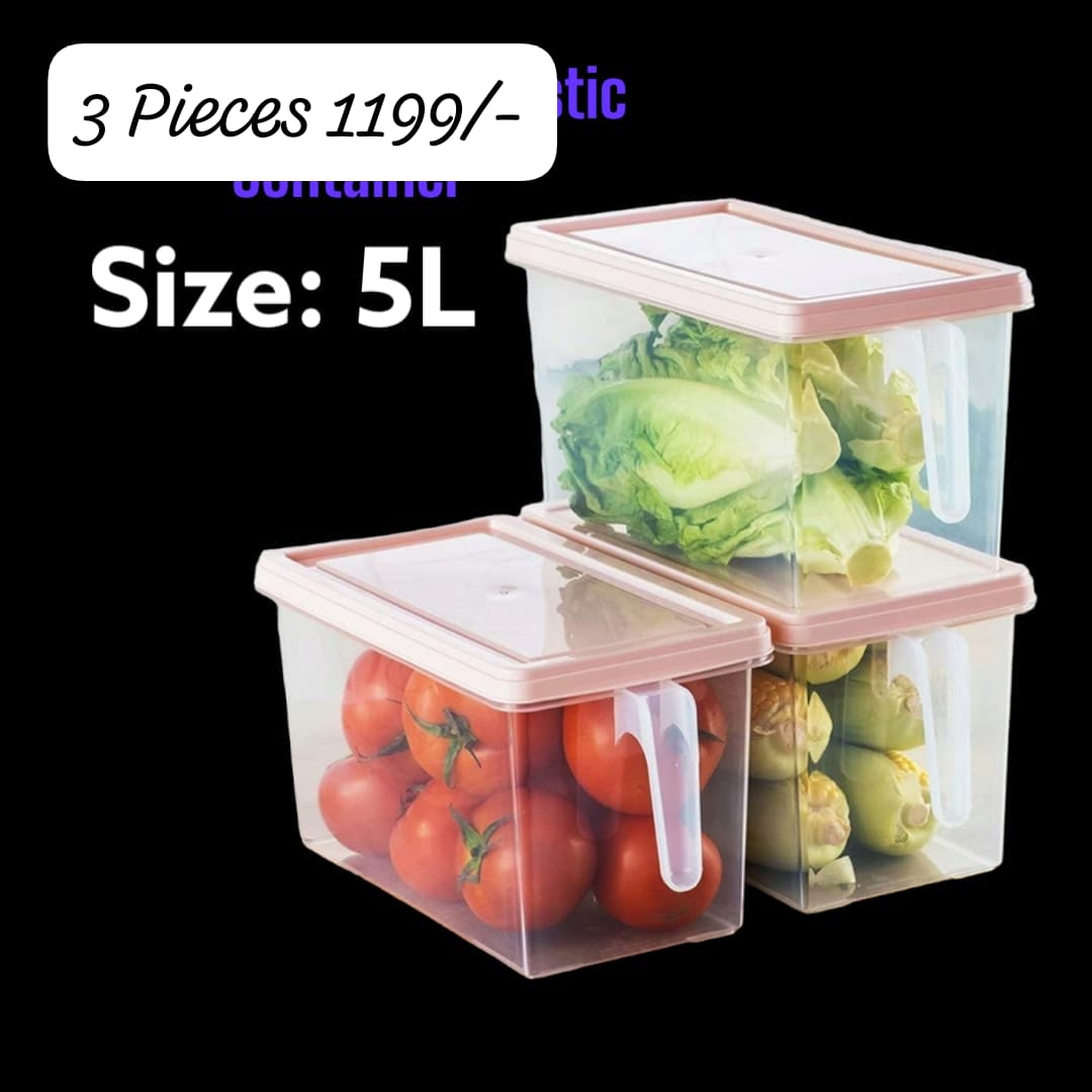 Set of 3 hand pull containers