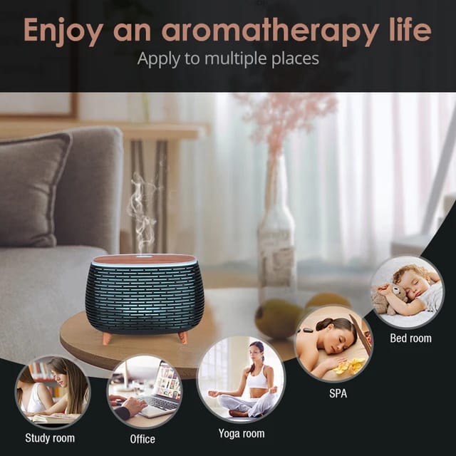 *7 Colors Wood Grain Ultrasonic Ultrasonic Aromatherapy  Diffuser*