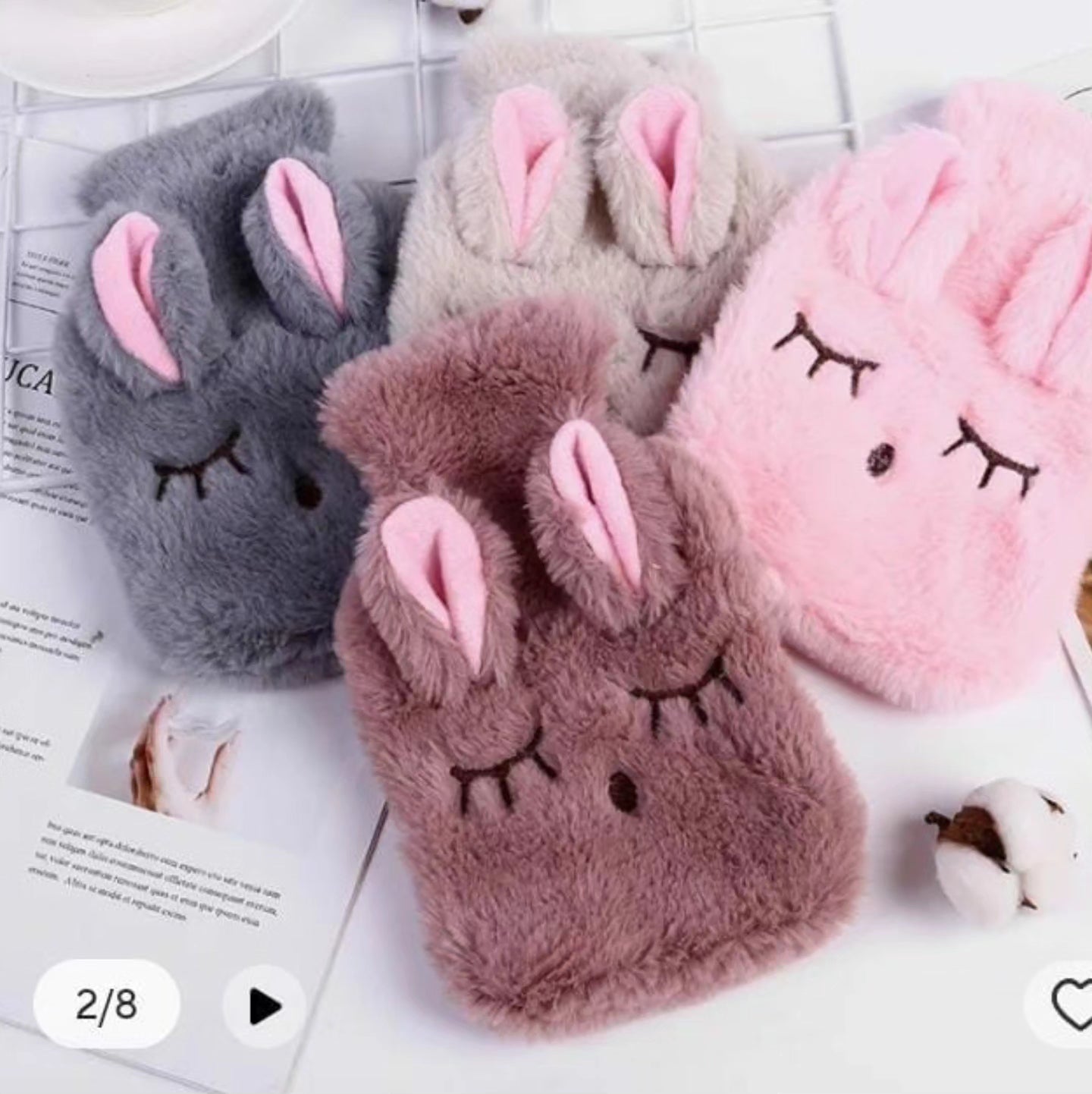 750Ml Cute shape fleece hot water bottle