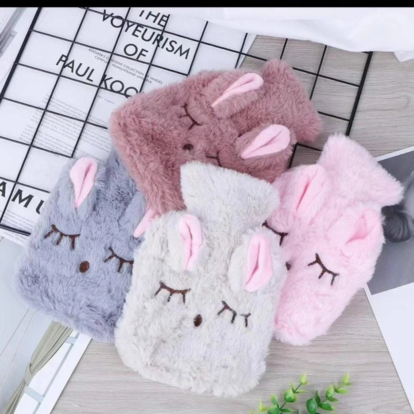 750Ml Cute shape fleece hot water bottle