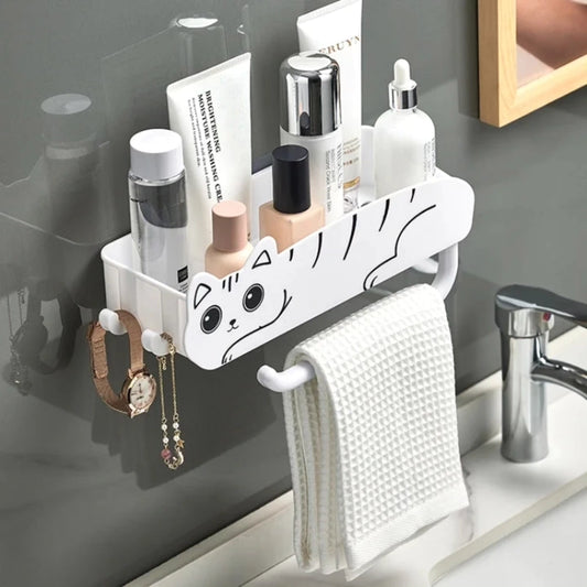 Cat shaped bathroom organizer