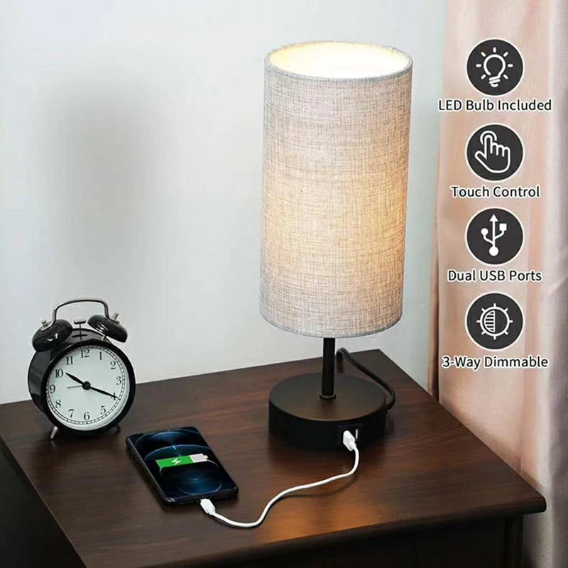 Dimmable Nightstand Lamp with USB Port