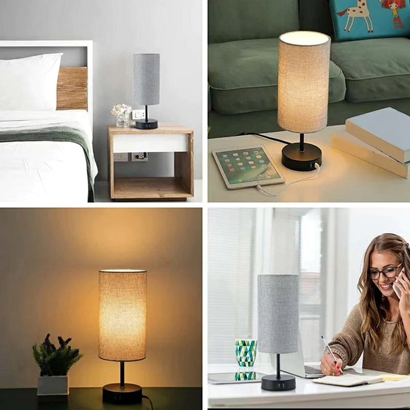 Dimmable Nightstand Lamp with USB Port