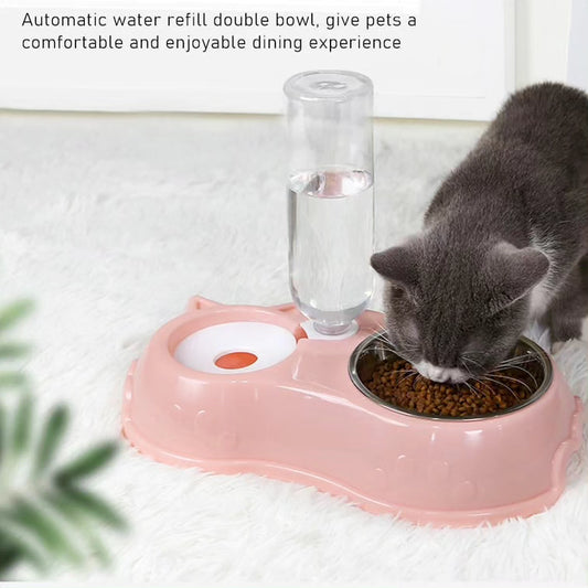 Automatic single pet bowl plus water dispenser