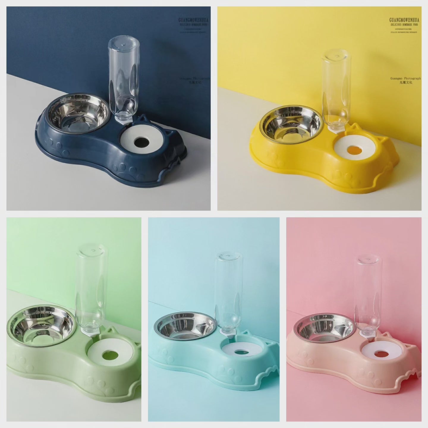 Automatic single pet bowl plus water dispenser