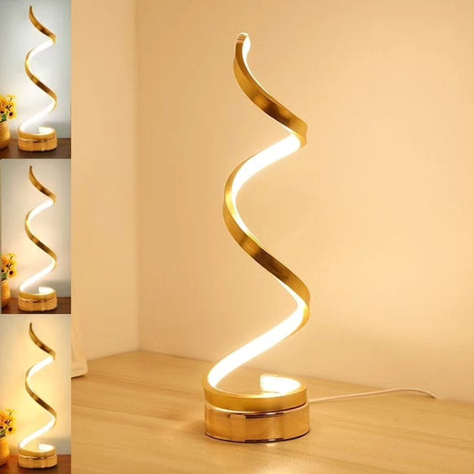 Vertical spiral table lamp