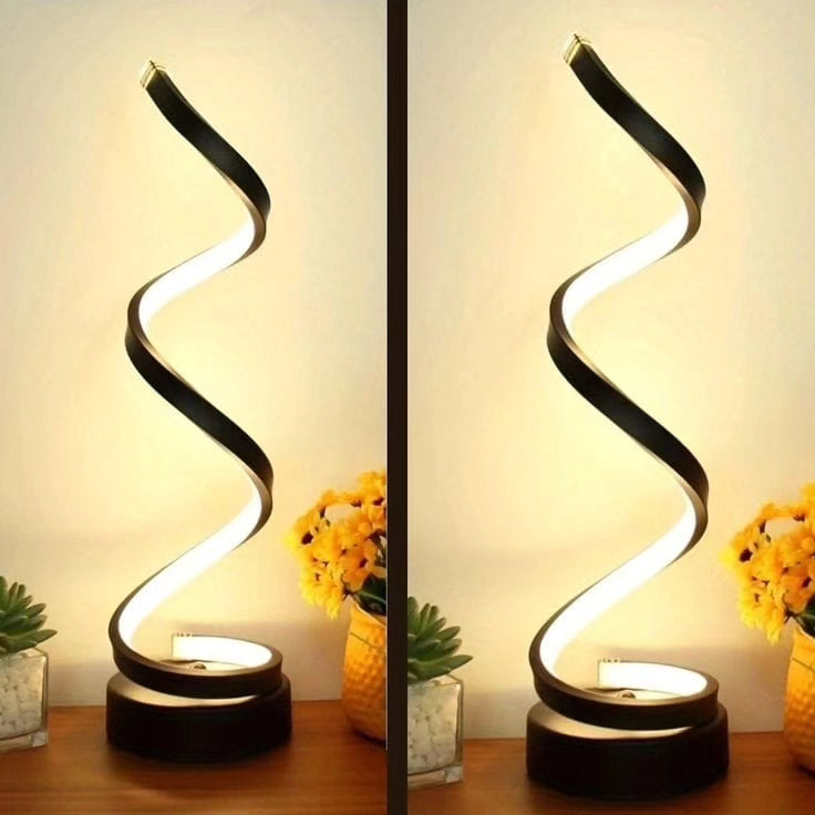 Vertical spiral table lamp