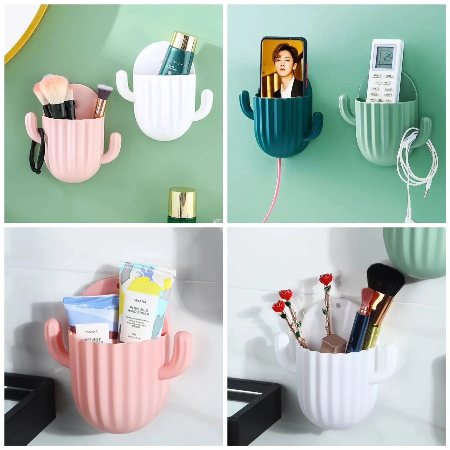 Cactus toothbrush holder