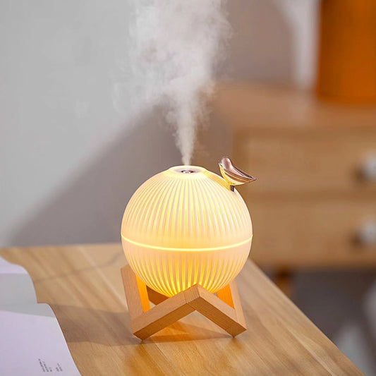 Ultrasonic Air Humidifier Diffuser Maker Atomizer for Home / Office with Wooden Stand