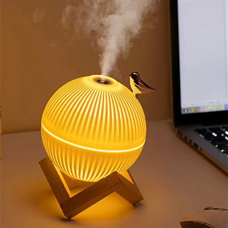 Ultrasonic Air Humidifier Diffuser Maker Atomizer for Home / Office with Wooden Stand