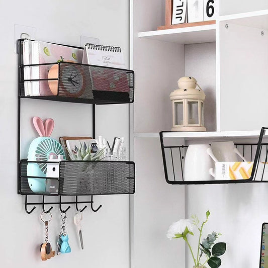 2 Layers Mesh Bathroom Rack