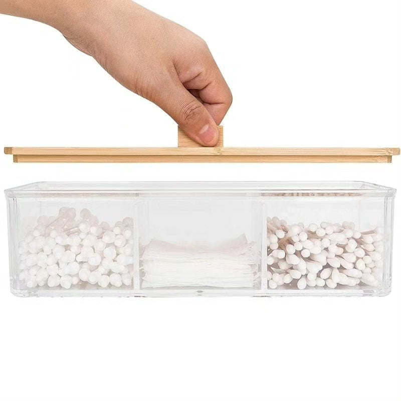 3 Compartment Acrylic Makeup Organizer