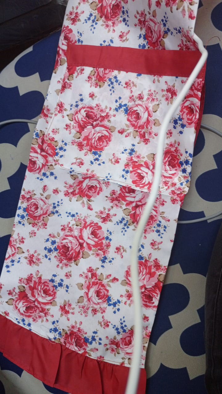 Floral sleeveless cooking apron