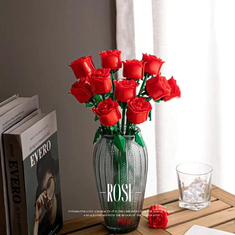 Long domed ribbed flower vase