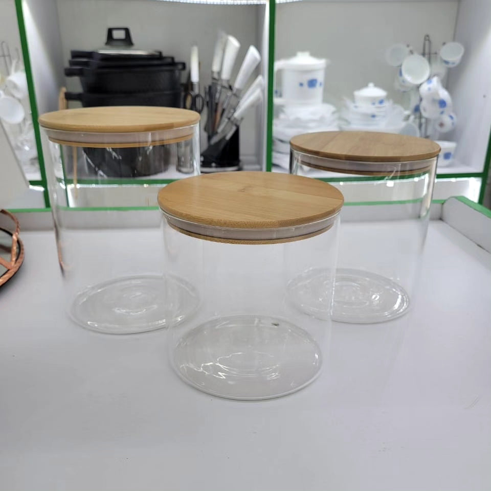 Large capacity glass storage containers